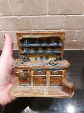 Vintage Welsh Dresser Ceramic Sculpture Stoneware Handmade Very Detailed Lovely