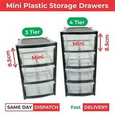 3/4 Tier Mini Plastic Storage