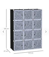 DIY Wardrobe Portable Interlocking Plastic Modular Closet Cabinet Cube Organiser