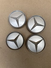 2014010225 Mercedes Benz All Silver/Grey Wheel Centre Caps X4