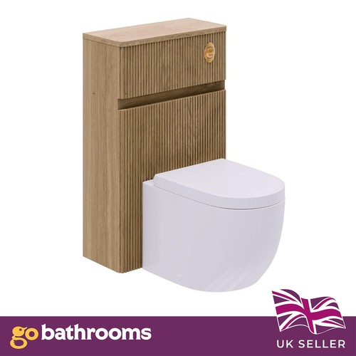 Oak ribbed unit concealed - oak, wc