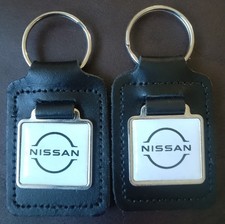 2 Genuine Nissan Leather Keyrings