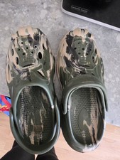 Green Camo Style Croc Shoes