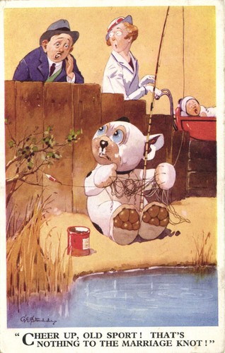 Bonzo dog fishing - dog, humor