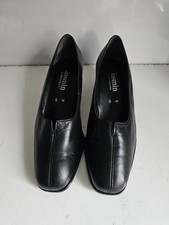 JASMIN BY DORNDORF UK 5 EU 38 WOMENS BLACK LEATHER COURT LOW HEELS SHOES WIDE