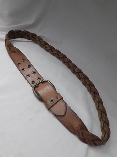 Vintage brown leather belt - brown,