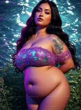Nude Curvy Beautiful Model