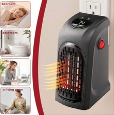 400w Electric Wall Plug In Heater Fan Timer Portable Space Heater +Remote UK