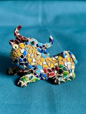 Mosaic Espana Bull Figure, Vintage Spain Country Travel Souvenir.