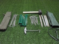 bivvy pegs mallet & puller job lot - brolly umbrella day shelter FISHING SET UP