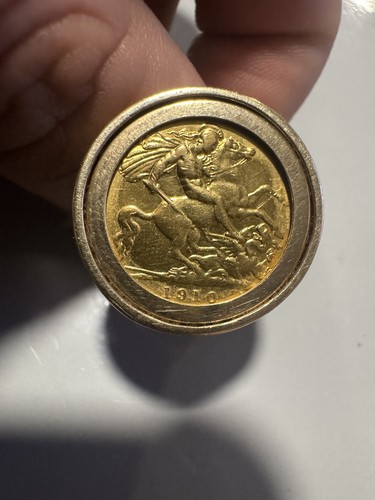 1910 half sovereign coin - sovereign,