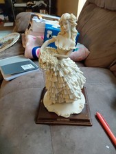 A.belcari Capodimonte Figure The Dear 1987 Lady with Basket of Flowers Figurine