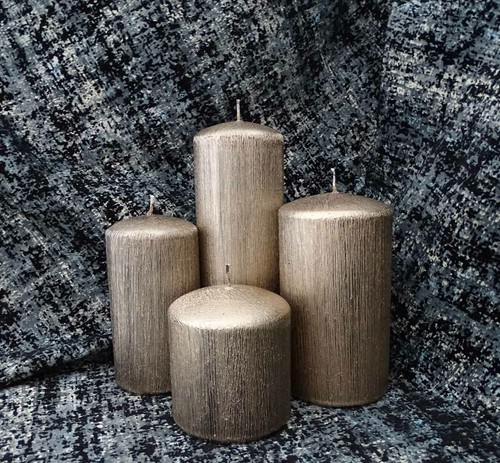 Brushed metal effect pillar - brushed,