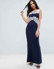 Jessica Wright Navy Cream Maxi Dress 14 Occasion Wedding Evening Prom Cruise