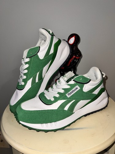 Reebok retro green white suede - reebok, green/white