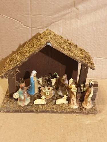 Vintage christmas nativity - nativity, set