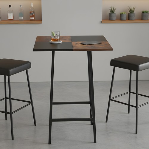 Industrial square bar table - industrial,