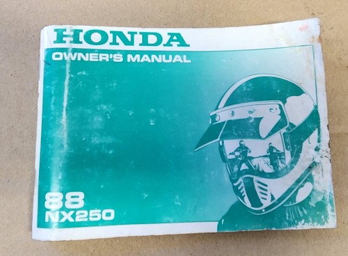 Honda nx250 owner manual - honda,