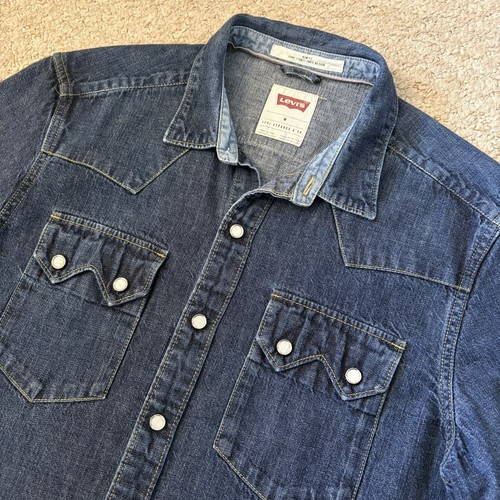 Levis denim shirt mens medium - levis,