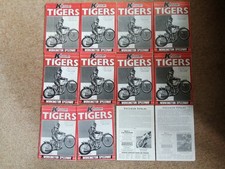 12 x 1987 GLASGOW TIGERS (@ WORKINGTON) SPEEDWAY PROGRAMMES. ABORTED SEASON! 