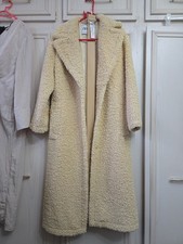 Zara Womens Long Coat Fully Lined, Collar Pockets,Belt, Butter Yellow Size S