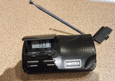 VTG Black MINTEX BD-4302 pop up alarm clock radio Battery Operated part working