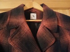 TU Sainsbury Ladies size 16  pink and black double breasted coat good condition