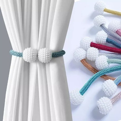 Magnetic curtain tie backs - curtain,