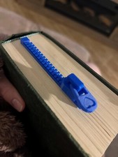 Zipper Bookmark, 3D Printed Zip Style Book Marker, Unique Fun Gift For Book Love