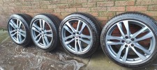 GENUINE AUDI A6 C8 S LINE 5 DOUBLE SPOKE 19"ALLOY WHEELS 245/45 TYRES 4K0601025H