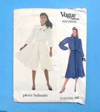 VOGUE patterns 1183 Paris Original Balmain CulottesDress / Dress size 8 UNCUT 