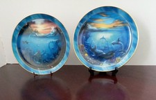 Franklin Mint - Dolphin Plates    x 2    A Hidden World  reduced was £16 now £12