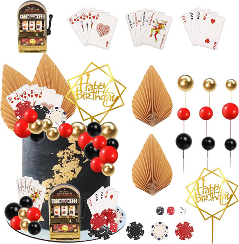 Pack casino cake topper - 31,