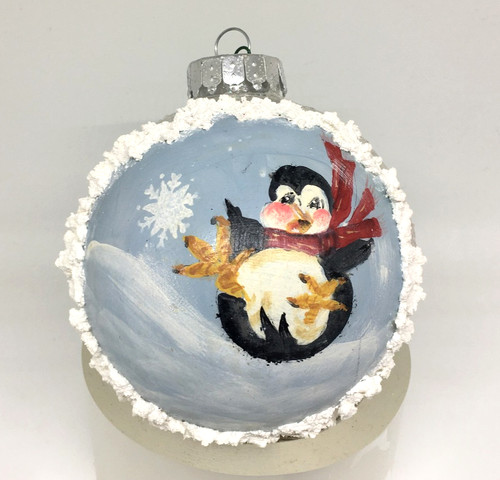Hand painted penguin - &,