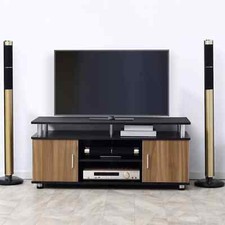 TV Cabinet Stand Entertainment Center Media Console Black - Walnut