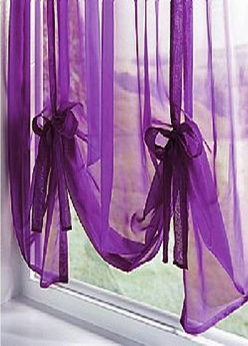 Voile tie blinds now - tie,