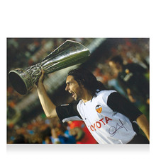 Roberto Ayala Signed Valencia 2004 UEFA Cup Winner Photo COA