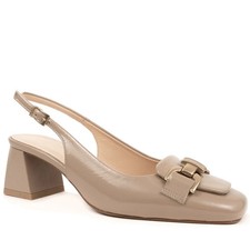 Beige Classic Part-Open Pumps
