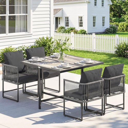 Seater garden dining set - 4-seater,