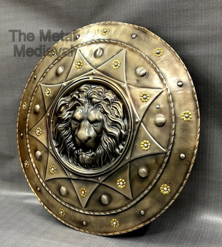 Medieval lion head - shield, –