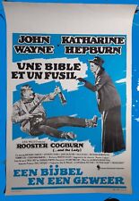 JOHN WAYNE,Rooster Cogburn,Orig.Half FILM POSTER FROM BELGIUM.Katharine Hepburn