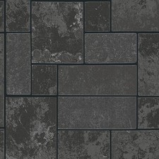 Tile Effect Wallpaper Black
