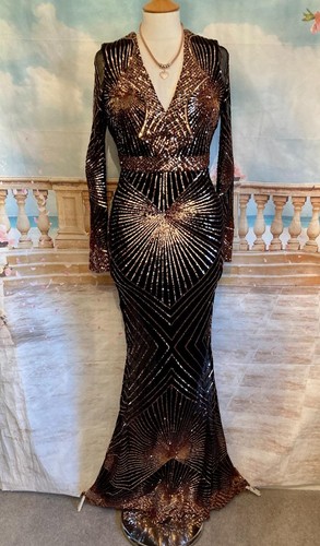 Black rose gold sequin - rose,