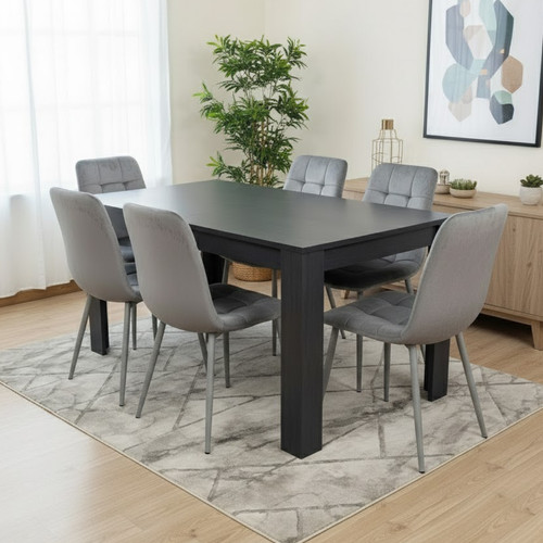 Arrow charcoal dining table - charcoal,