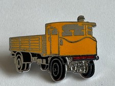 Vintage Yellow Lorry Truck Enamel  Badge