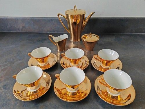 Vintage gold porcelain - porcelain, full