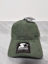 Starter Black Label Baseball Cap Green Faux Suede Adjustable Logo Hat