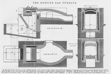 The Boetius Gas Furnace Antique Engineering Print 1877