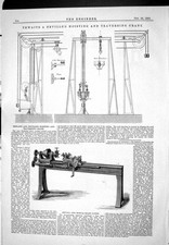 Old 1885 Thwaite Neville Hoisting Traversing Crane Devoll Howl Lathe Victorian