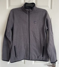 Patagonia Womens Large Grey Better Sweater Full Zip Fleece Jacket Hiking 25543